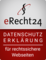 Siegel: eRecht24 Datenschutzerklärung für rechtssichere Webseiten